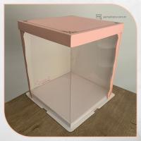 26x26x31 Pembe Yarı Karton Yarı Asetat Kutu (HM17)