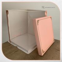 26x26x31 Pembe Yarı Karton Yarı Asetat Kutu (HM17)