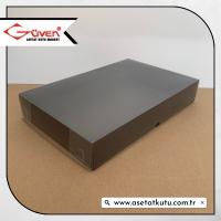 26x40x6.5 Altı Siyah Karton Üstü Asetat Kutu