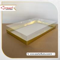 26x40x6 Altı İnce Gold Metalize Üstü Asetat Kutu