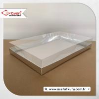 26x40x6 Altı İnce Gümüş Metalize Üstü Asetat Kutu