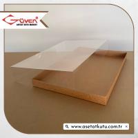 26x40x6 Altı İnce Kraft Karton Üstü Asetat Kutu