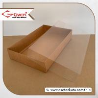 26x40x7.5 Altı Kraft Karton Üstü Asetat Kutu