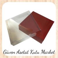 30x30x10 Altı Bordo Karton Üstü Asetat Kutu