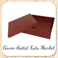 30x30x10 Bordo  Komple Karton Kutu