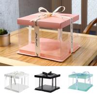 30x30x25 Pembe Karton ve Asetat Kutu (HM37) 
