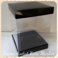 30x30x40 Altı Siyah Karton Üstü Asetat Kutu