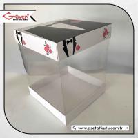 30x30x40 Damat Bohça Kutusu (Beyaz Tabanlı)