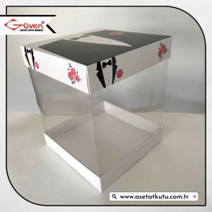 30x30x40 Damat Bohça Kutusu (Beyaz Tabanlı)