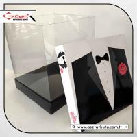 30x30x40 Damat Bohça Kutusu (Siyah Tabanlı)