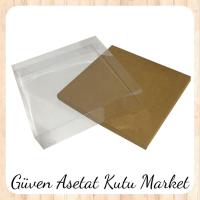 30x30x7 Altı Kraft Karton Üstü Asetat Kutu