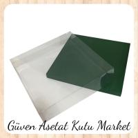 30x30x7 Altı Yeşil Karton Üstü Asetat Kutu