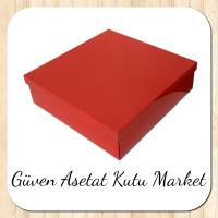 35x35x10 Kırmızı Komple Karton Kutu