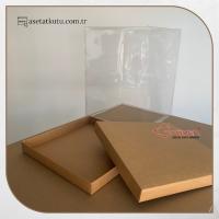 35x35x45 Altı Kraft Karton Üstü Asetat Kutu