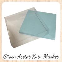 35x35x7 Altı Mavi Karton Üstü Asetat Kutu