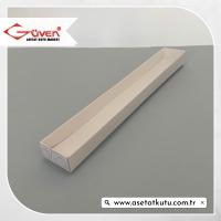 3x20x1.5 Altı Beyaz Karton Üstü Asetat Kutu