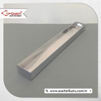 3x20x1.5 Altı Gümüş Metalize Karton Üstü Asetat Kutu