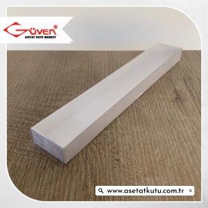 4x24x2 Altı Beyaz Karton Üstü Asetat Kutu