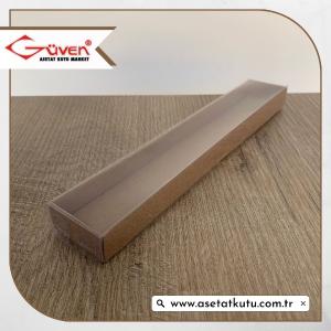 4x24x2 Altı Kraft Karton Üstü Asetat Kutu