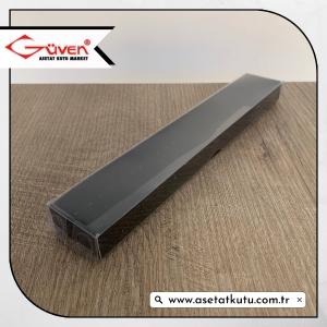 4x24x2 Altı Siyah Karton Üstü Asetat Kutu
