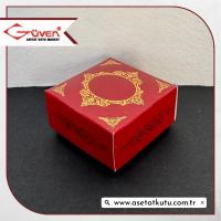 4x4x2 Bordo Gold Saray Desenli Komple Karton Kutu