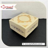4x4x2 Krem Gold Saray Desenli Komple Karton Kutu