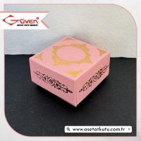 4x4x2 Pembe Gold Saray Desenli Komple Karton Kutu