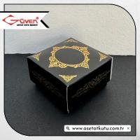 4x4x2 Siyah Gold Saray Desenli Komple Karton Kutu