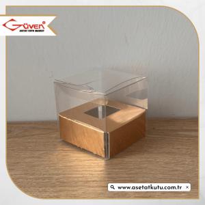 4x4x4 Gold Zikirmatik İçli Otomatik Asetat Kutu