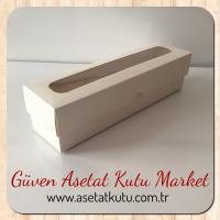 5x20x5 Beyaz Pencereli Karton Kutu