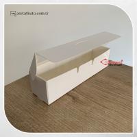 5x20x5 Beyaz Pencereli Karton Kutu
