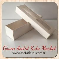 5x20x5 Beyaz Pencereli Karton Kutu