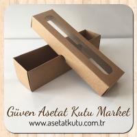 5x20x5 Kraft Pencereli Karton Kutu (İki Parça)