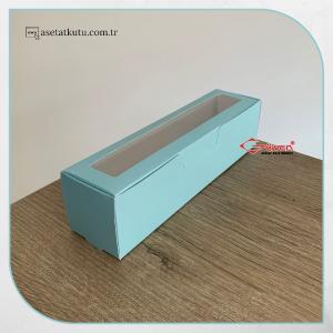 5x20x5 Mavi Pencereli Karton Kutu 