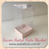 5x5x9 Pembe Puantiyeli Kutu