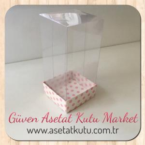 5x5x9 Pembe Puantiyeli Kutu