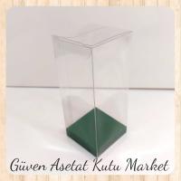 5x5x12 Altı Mat Yeşil İç Yükseltici Karton Üstü Otomatik Kutu