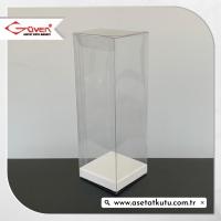 5x5x14 Beyaz İç Yükselticili Otomatik Asetat Kutu