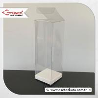 5x5x14 Beyaz İç Yükselticili Otomatik Asetat Kutu