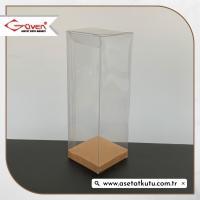 5x5x14 Kraft İç Yükselticili Otomatik Asetat Kutu