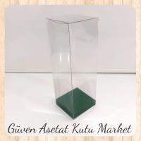 5x5x15 Altı Mat Yeşil İç Yükseltici Karton Üstü Otomatik Kutu