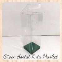 5x5x15 Altı Mat Yeşil İç Yükseltici Karton Üstü Otomatik Kutu