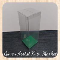 5x5x15 Altı Yeşil İç Yükseltici Karton Üstü Otomatik Kutu