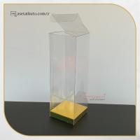 5x5x15 Gold İç Yükselticili Otomatik Asetat Kutu