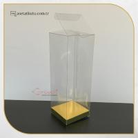 5x5x15 Gold İç Yükselticili Otomatik Asetat Kutu