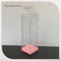 5x5x15 Pembe İç Yükselticili Otomatik Asetat Kutu