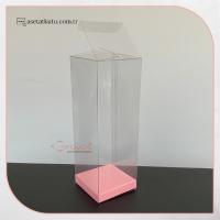 5x5x15 Pembe İç Yükselticili Otomatik Asetat Kutu