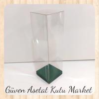 5x5x17 Altı Mat Yeşil İç Yükseltici Karton Üstü Otomatik Kutu