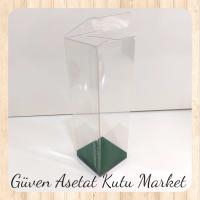 5x5x17 Altı Mat Yeşil İç Yükseltici Karton Üstü Otomatik Kutu