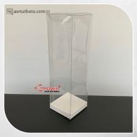 5x5x17 Beyaz İç Yükselticili Otomatik Asetat Kutu